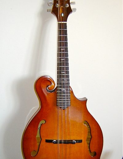 F-Style Mandolin in Curly Maple, Sitka Spruce, Ebony and Walnut