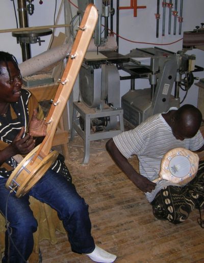 From Mali, Jah Youssouf and Abdoulai Koni jamming on N'Goni's in shop