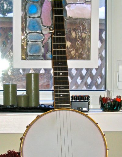 Open Back B flat scale Banjo in Curly Maple and Ebony