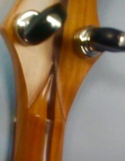 Back Headstock Detail, Cherry Neck with Walnut Centre Laminate