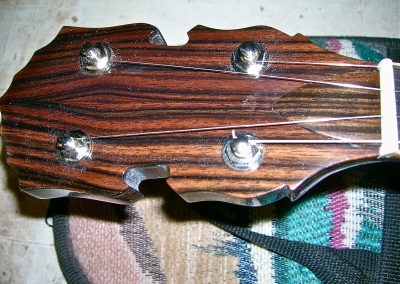 Bookmatched Ebony Laminate on Banjo Headstock