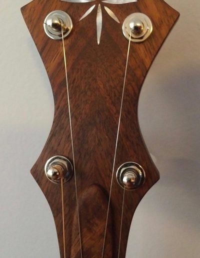 Bookmatched Walnut Headcap with Mother of Pearl Inlay