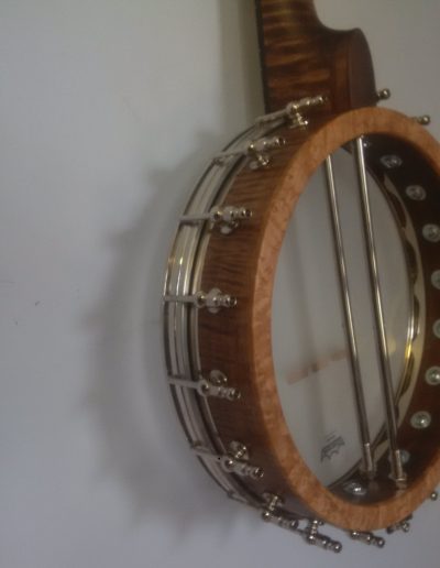 Curly Maple Banjo with Birds Eye Maple Pot Cap