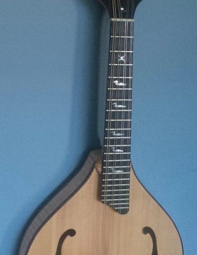 Curly Maple and Sitka Spruce A-Style Mandolin with Mother of Pearl Inlays