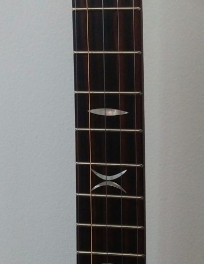 Mother of Pearl Inlays in Ebony Fingerboard