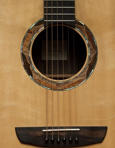 Rosette Detail of Ziricote Guitar