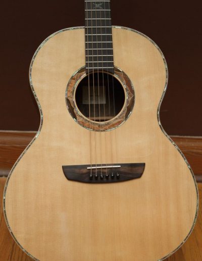 Sitka Spruce Top of Ziricote Guitar