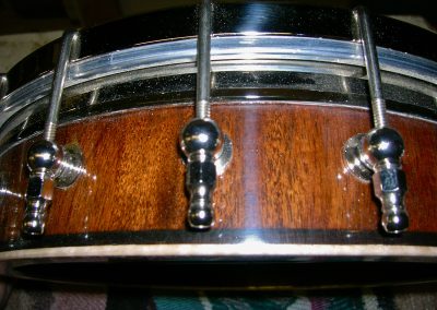 Staved Jointed Mahogany Banjo Rim with Curly Maple Cap & Whyte Lady Tone Ring