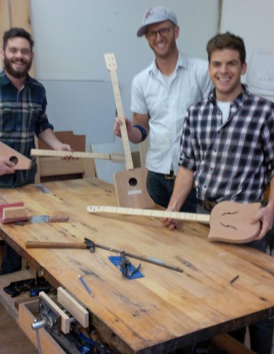 Willowbank School Students. During a semester teaching at Willowbank I offered the building of these modified Dulcimers to the eager students who had completed the first project. They all finished them.